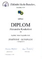 Diplom A. Koukola z KK ZeO Diplom A. Koukola z KK ZeO