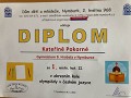 1. místo v okresním kole Olympiády v českém jazyce